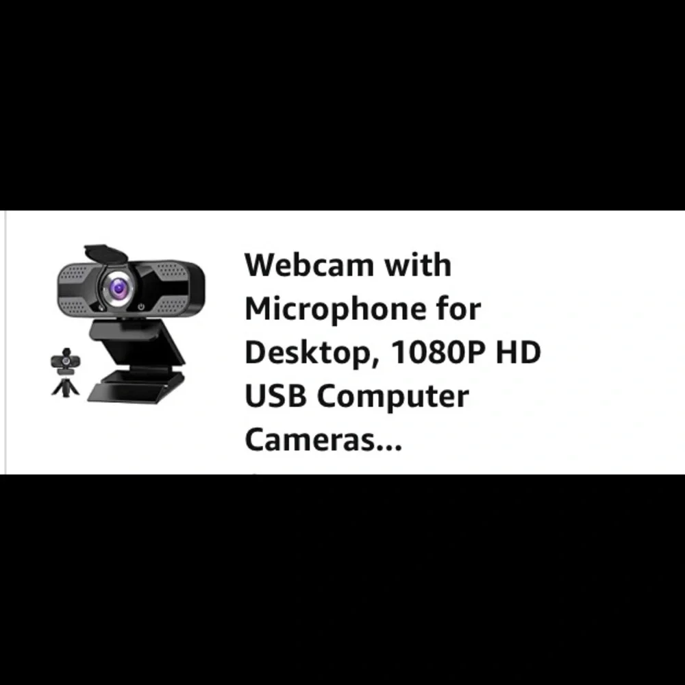 HD computer video webcam and tripod